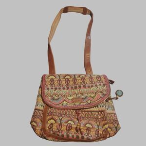 Sakroots Women’s Convertible Signature Boho Peace Print Backpack/Crossbody Bag